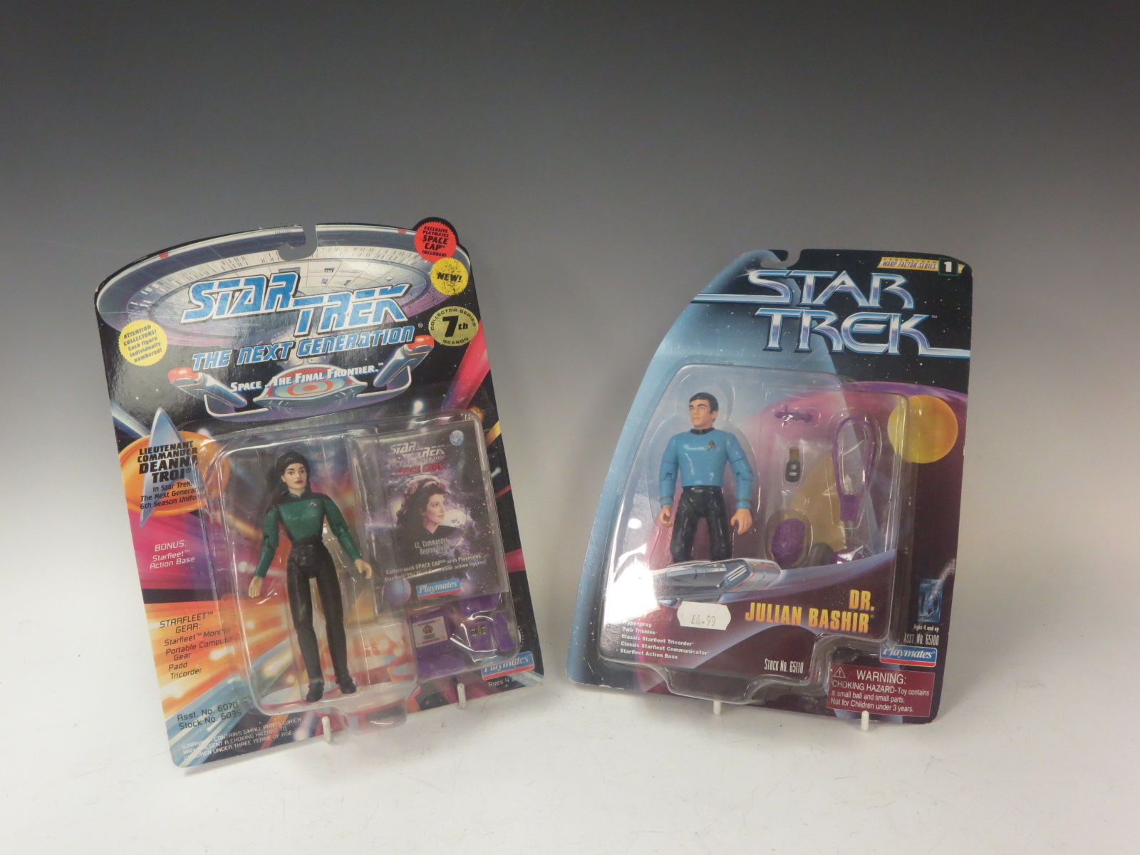 Two boxes of boxed Star Trek and Star Trek the Next Generation figures including ‘Data’, ‘La