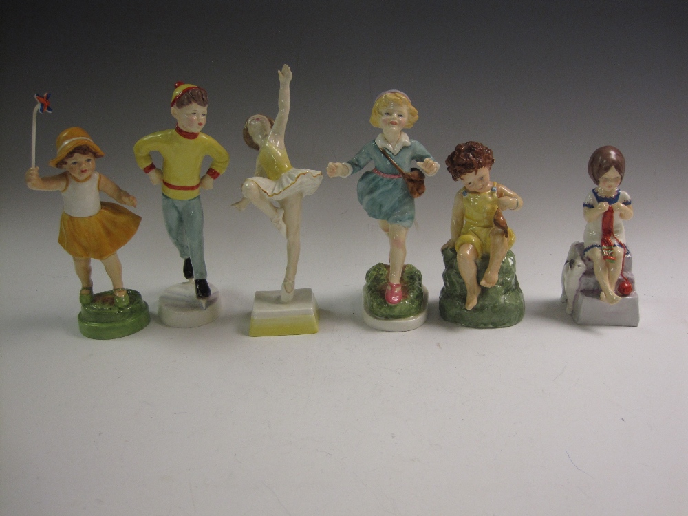 Six Royal Worcester Figures, Days of the Week including Sunday, Tuesday boy and girl, Thursday, - Image 2 of 2
