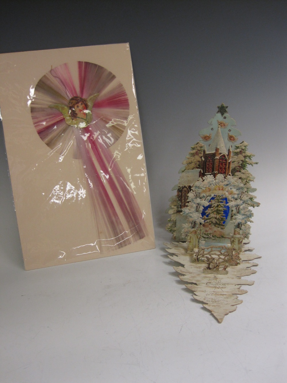 A Victorian Christmas pull down Christmas Card by Raphael Tuck & Sons, some damage, and a - Image 2 of 5