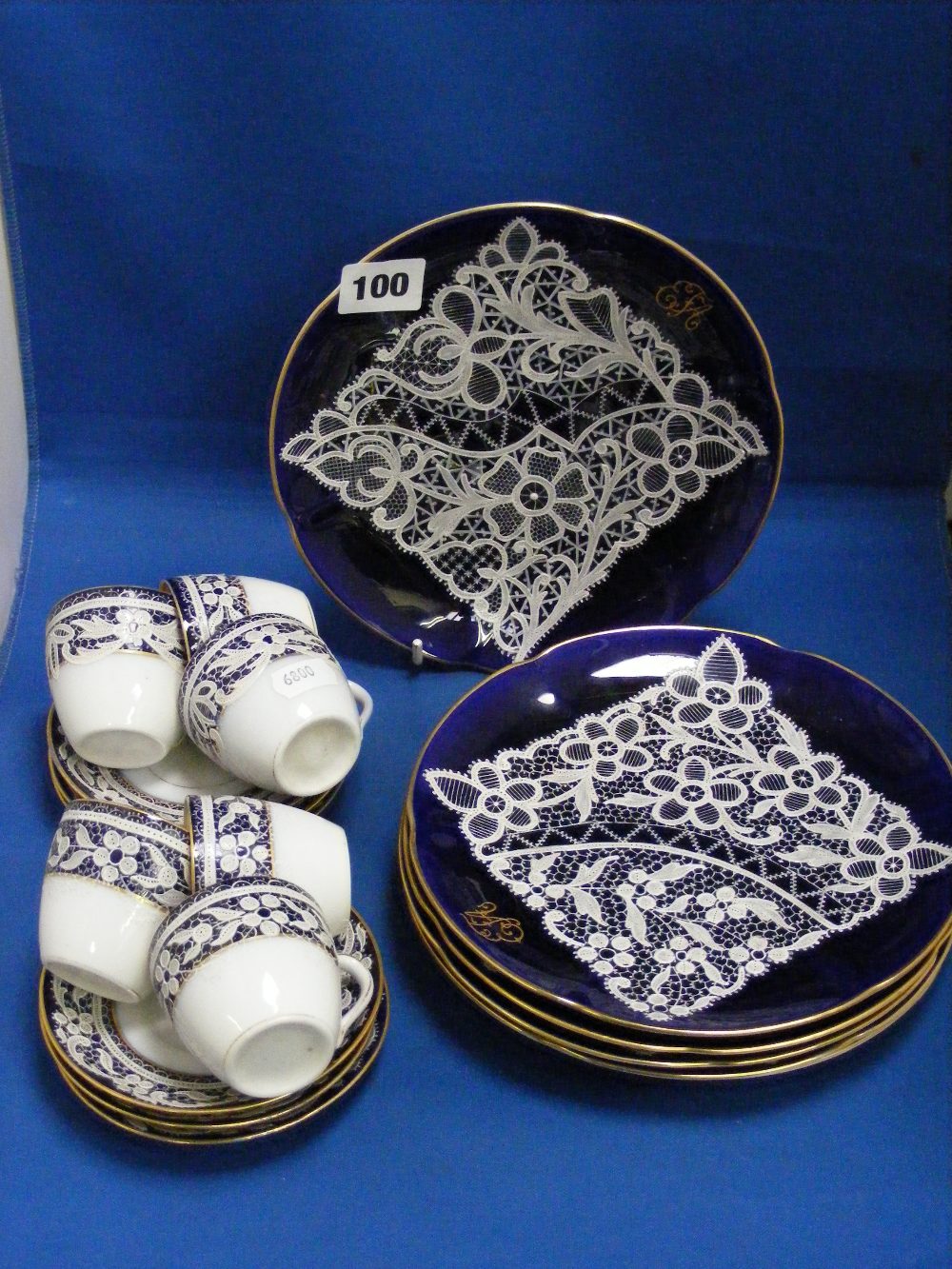 A collection of Italian ceramic tableware by Cuzzi & Co. of Venice, comprising six plates, six