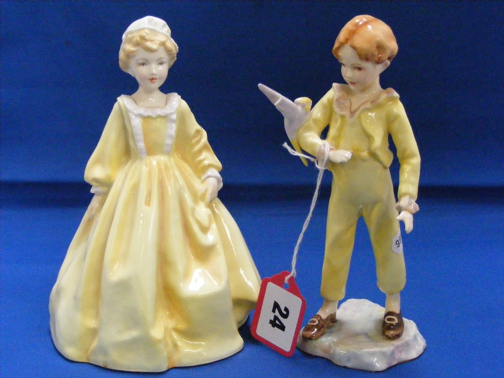 Two Royal Worcester figures modelled by F G Doughty, one entitled 'Grandmother's Dress' 3081 and