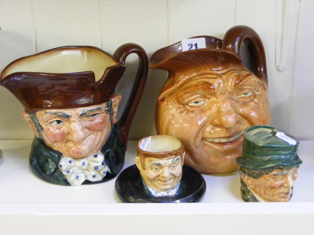 An antique Royal Doulton Character jug of John Barleycorn, together with another Royal Doulton