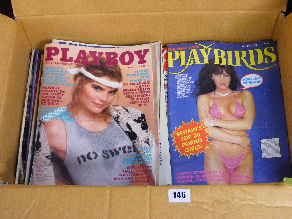 A collection of various glamour model magazines, circa 1970's/80's.