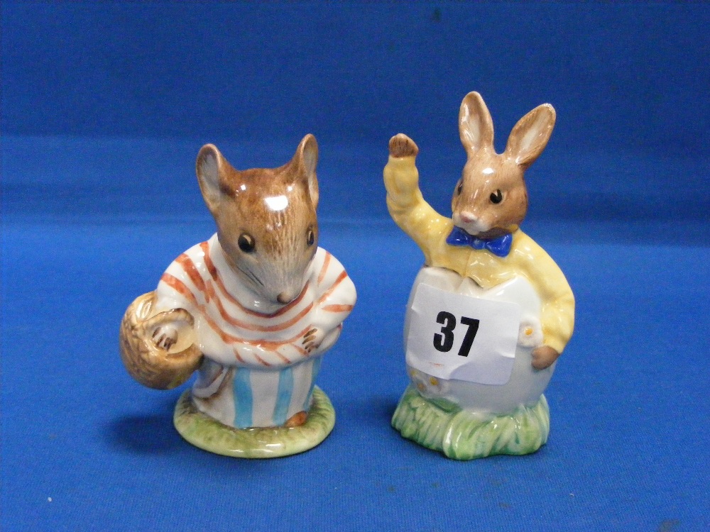 A Beatrix Potter Beswick figure "Mrs Tittlemouse" and a Doulton Easter Greetings Bunnykins figure.