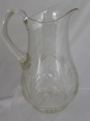 Large Cut Glass Water Pitcher, approx 32 cms.