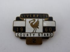 A rare 1960 Liverpool ( Aintree ) metal member`s badge, the year Merryman II won the Grand