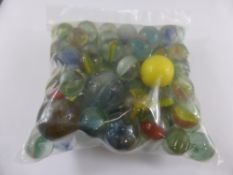 A Bag of Vintage Glass Marbles.