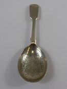 A Victorian solid silver caddy spoon London hallmark dated 1869, mm Henry John Lias.