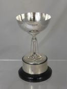 Solid Silver Golfing Trophy, Sheffield hallmark, dated 1911, m.m Fenton Bros Ltd, on a silver
