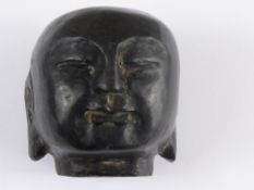 Antique Hard Stone Chinese Monks Head, believed to be 17th Century.