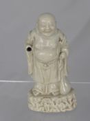 Antique Blanc de Chine Figurine of Buddha, approx 19 cms.