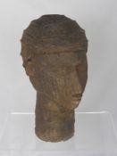 A West African/Benin Clay Bust of a Lady, approx 31 cms