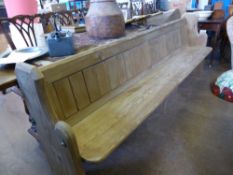 A vintage pine pew, est. 177 x 46 x 85 cms.