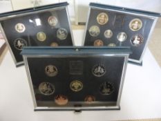 Five United Kingdom Proof Coin Collections for the years 1985 - 1989 inclusive, all in