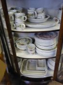 A large quantity of Wedgwood ""Quince"" tableware, box 1 includes an oven tray, eight dinner