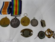 A Group of Great War Medals, awarded to PTE Underwood, The Queens Regiment, 6-40087 including the