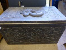 A Borneo Tribal Trunk, carved from soft wood in the Dayak style by the Dayak tribal people, approx.