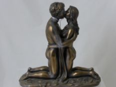 A Composite Figure of `Lovers Embracing`, approx 15 cms