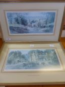 Audrey Hammond - two limited edition signed prints depicting Sudeley Mill Cottages ( 54 of 500 )