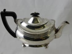 A Solid Silver Tea Pot, London hallmark, mm M.S. dated 1811, est wt 450 gms.