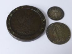 A Collection of Miscellaneous Coins, including 1797 Cartwheel penny (GC), Queen Anne 1709 coin and