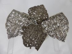 A Solid Silver Lady`s Belt Buckle, London hallmark dated 1893 together with another buckle possibly