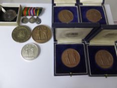 A Miscellaneous Collection of Antique Bronze and other sporting medallions, including eight Astor