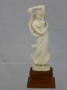 Miscellaneous Antique Ivory Items,  including a Figure of a Dancing Girl and a collection of