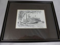 A Small Collection of Maritime Watercolours and Engravings, framed and glazed. (5)