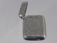 A Solid Silver Vesta Case, Birmingham hallmark, dated 1902, m.m L.G.