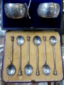 A Set of Solid Silver Coffee Spoons, Birmingham hallmark, date mark rubbed, m.m Goldsmiths &