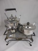A Quantity of Miscellaneous Silver Plate including fruit knives, carving knife, ladle, soup spoons,