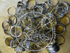 A Collection of Miscellaneous Solid Silver Rings, mainly contemporary and dress, total weight 200