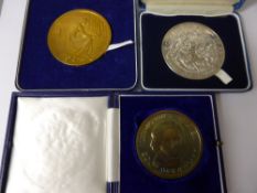 A Miscellaneous Collection of Silver Medallions, including College of Arms Quincentenary Medallion,