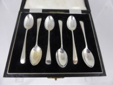 A Set of Six Solid Silver Coffee Spoons, Birmingham hallmark dated 1960, Barker Ellis & Co together