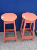 Pair of Edwardian Pine Kitchen Stools, approx 56 cms