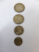 Four Solid Silver Queen Victoria 1897 Maundy Money, including 1,2,3 and 4.