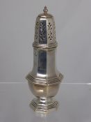 Solid Silver Castor, London hallmark, dated 1963/4, approx 200 gms
