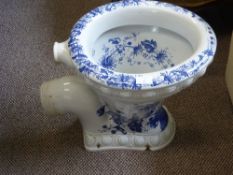 19th Century Decorative Rare Blue and White `Excelsior` Toilet Bowl, stamped RD512240, approx 42 x