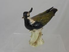 German Goebel porcelain figure of a lapwing, model no. CV 478, dated 1957.