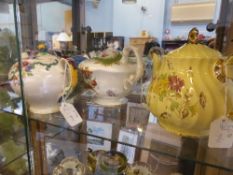 Collection of Porcelain, including Art Deco Lustre tea pot, French Art Studio tea pot, Paragon tea