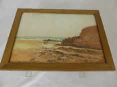 W H Dyer Four Watercolours on Paper, entitled `Cliff at Bude`; `At Appledore`; Dartmoor and one