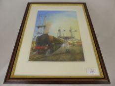 M. Howarth Mixed Media painting entitled `Robin Hood at Boston` signed bottom left, framed and