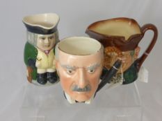 Three Character Jugs, including Gibson`s, ?Rt Hon. Neville Chamberlain M.P British Prime Minister?