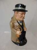 Royal Doulton Character Jug of Winston Churchill, approx 23 cms