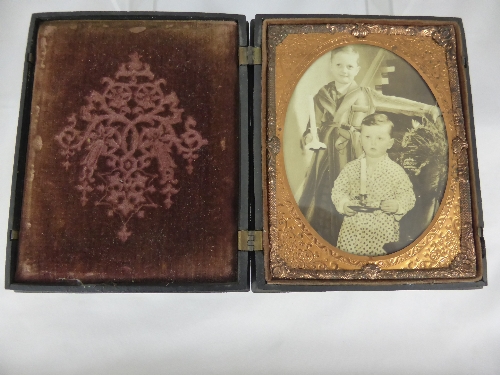 Vintage Bakelite Picture Frame, in the form of a book, with a black and white photograph showing