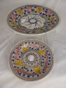 Two Continental Ceramic Fruit Bowls, approx 30 cms d.