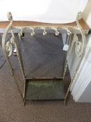 19th Century Wrought Iron Umbrella and Walking Stick Stand, approx 45 x 70 cms.
