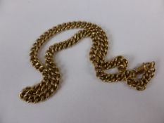 9ct Yellow Gold Chain, foreign marks, length 45 cms, approx weight 70 gms.