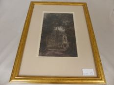 Rev John Pettit, watercolour on paper `View of a Chapel`, framed and glazed, the work itself is